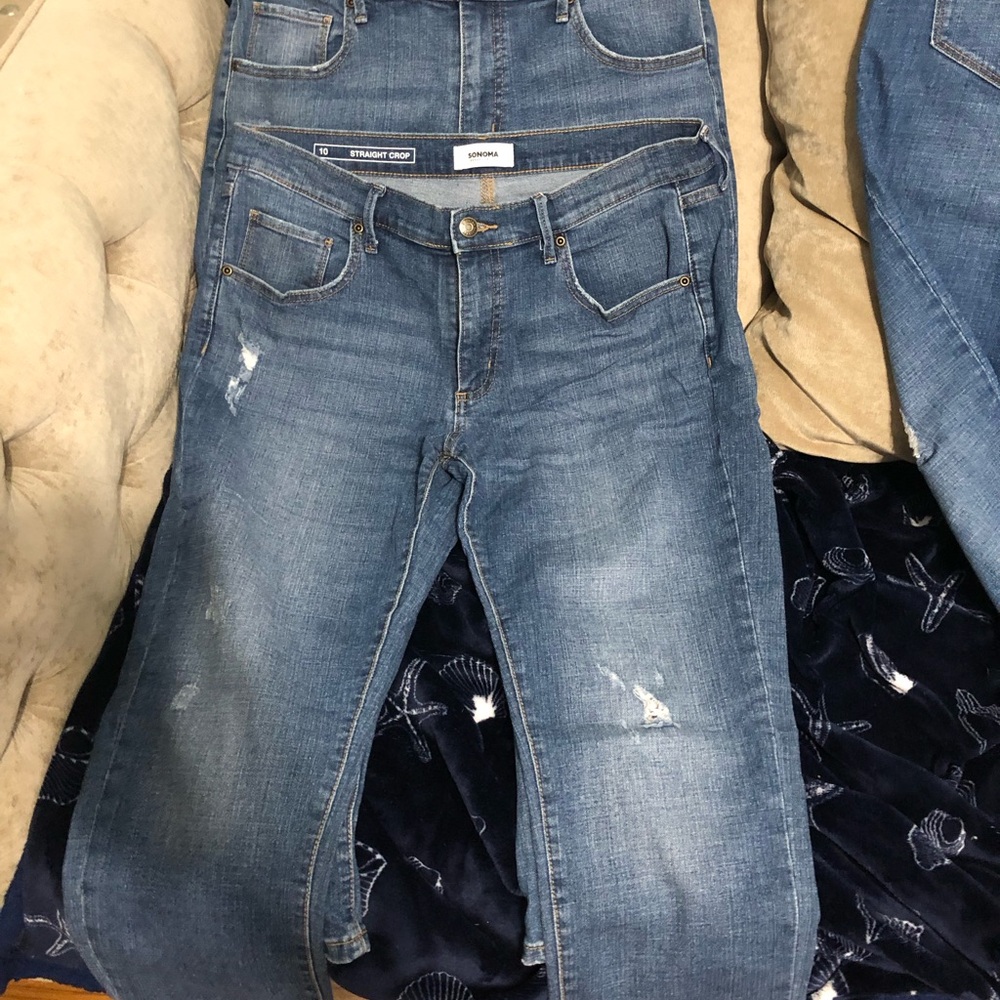 Sonoma Girlfriend cropped Jeans size 10